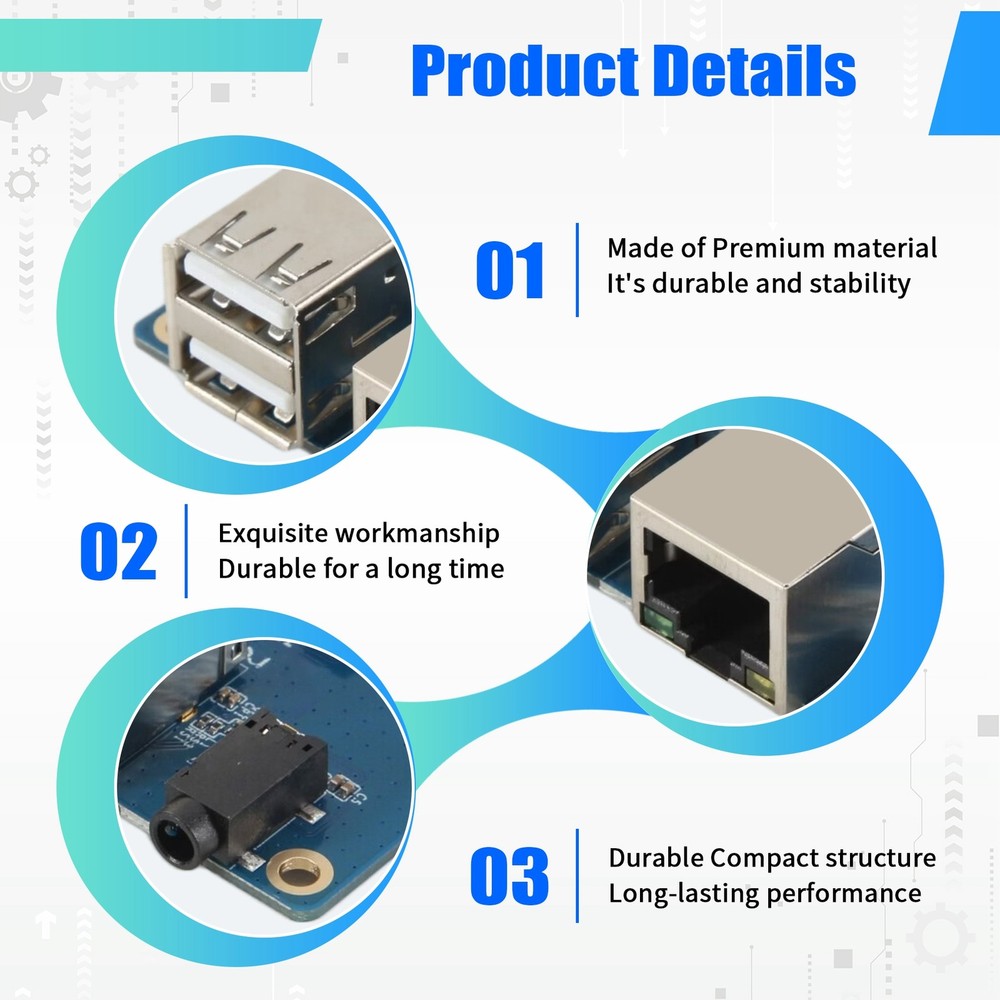 For Zero 2 W Expansion Board Interface Board 100M Port+USB 26157