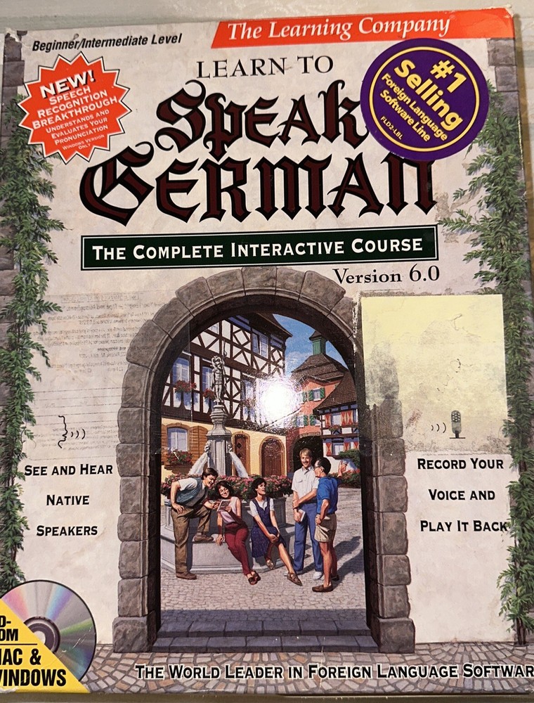 Learn to speak GERMAN - THE COMPLETE INTERACTIVE COURSE Version 6.0 WINDOWS PC