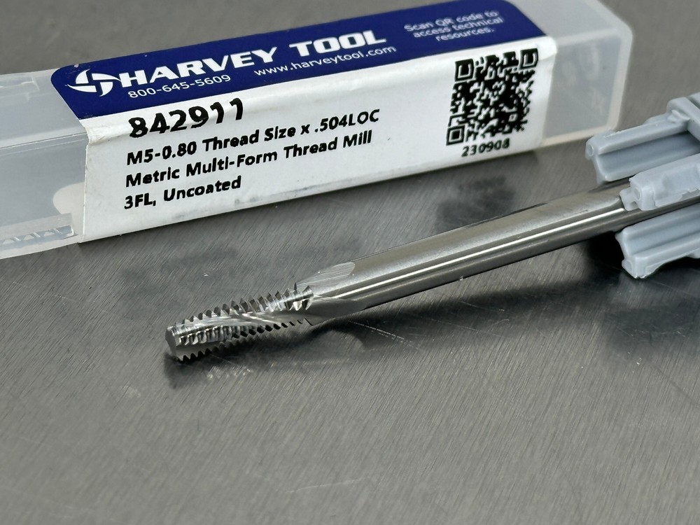 Harvey M5-0.80 Carbide Thread Mill Multi-Form Milling Cutter 842911