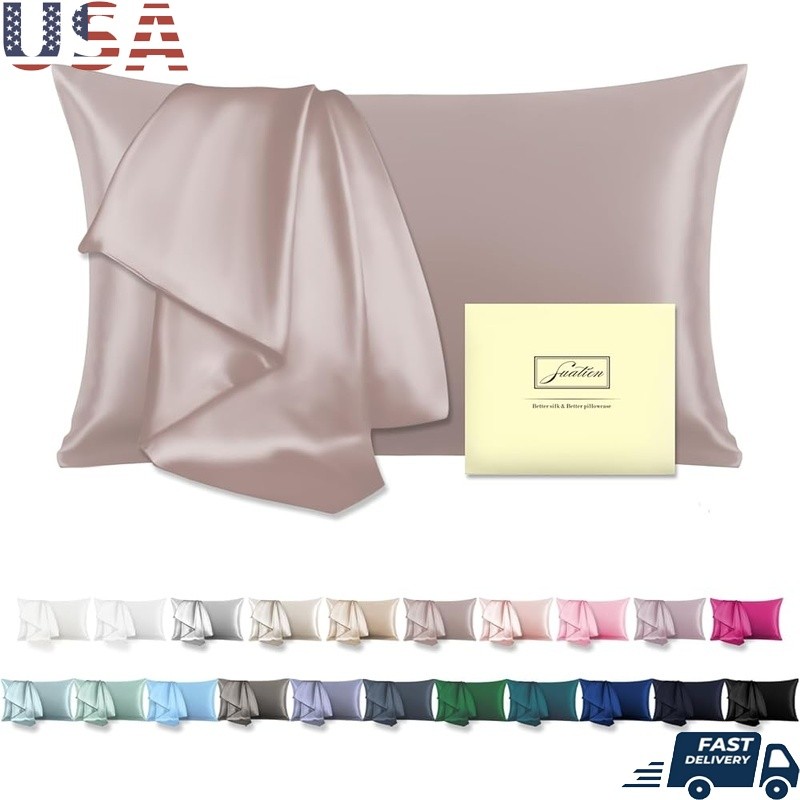 Silk Pillowcase Smooth Soft Durable Easy Clean Luxury Gift Perfect All New