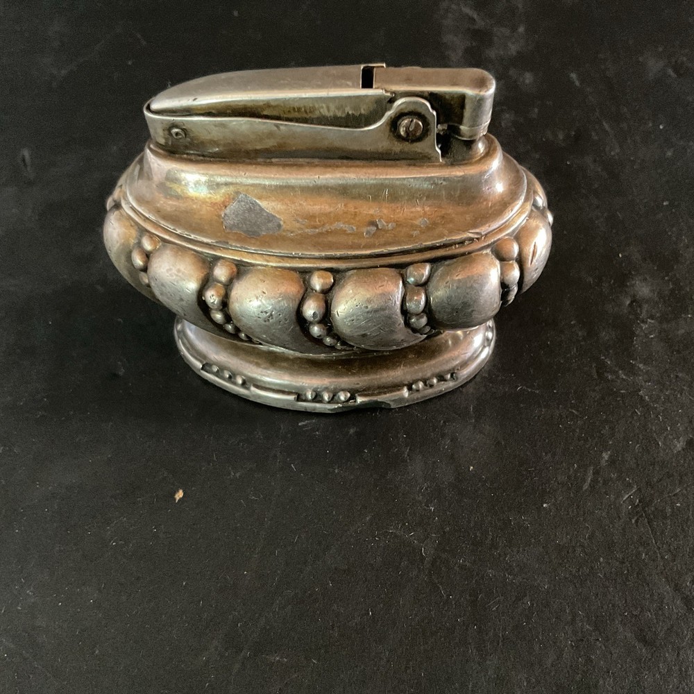 Vintage Ronson Crown Silver Plate Table Lighter