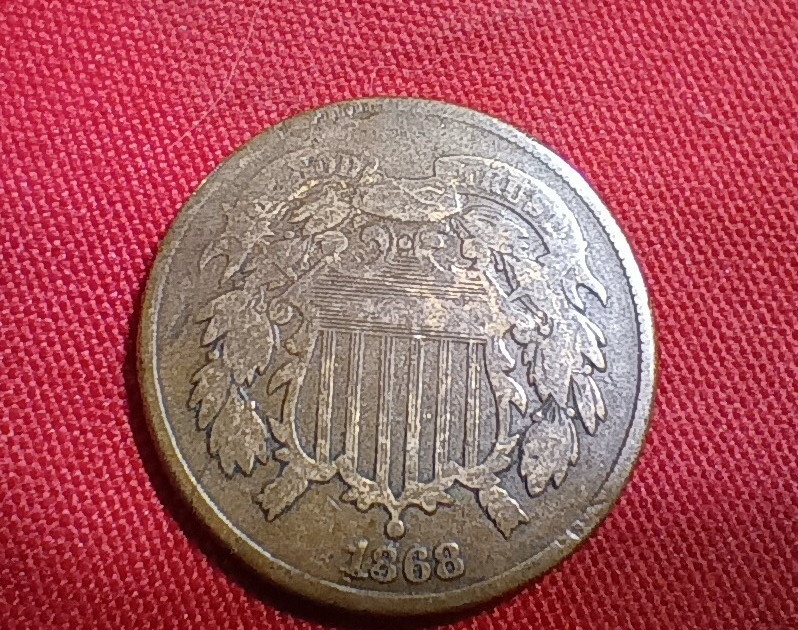 1868 2 cent piece, US coin