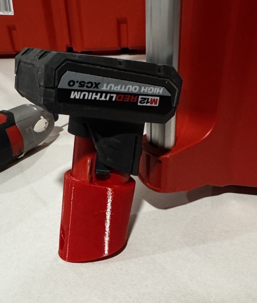 Milwaukee M12 Battery Holder 2-Pack Compatible Tool Organizer Mount