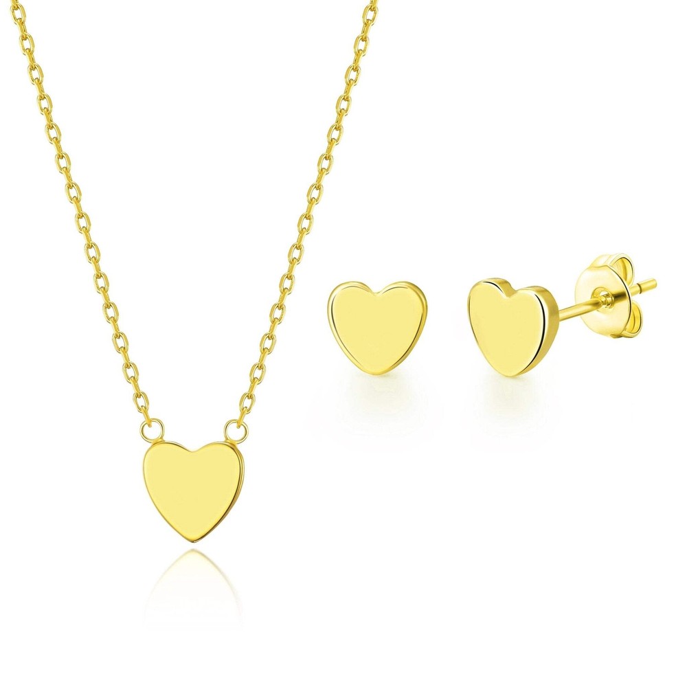 Gold Plated Heart Set