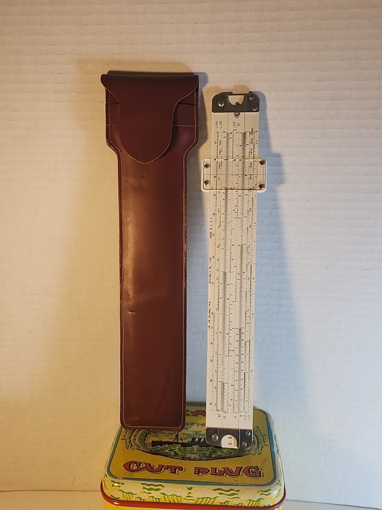 Acu-Math No. 1500 12-1/2" Plastic Slide Rule with case