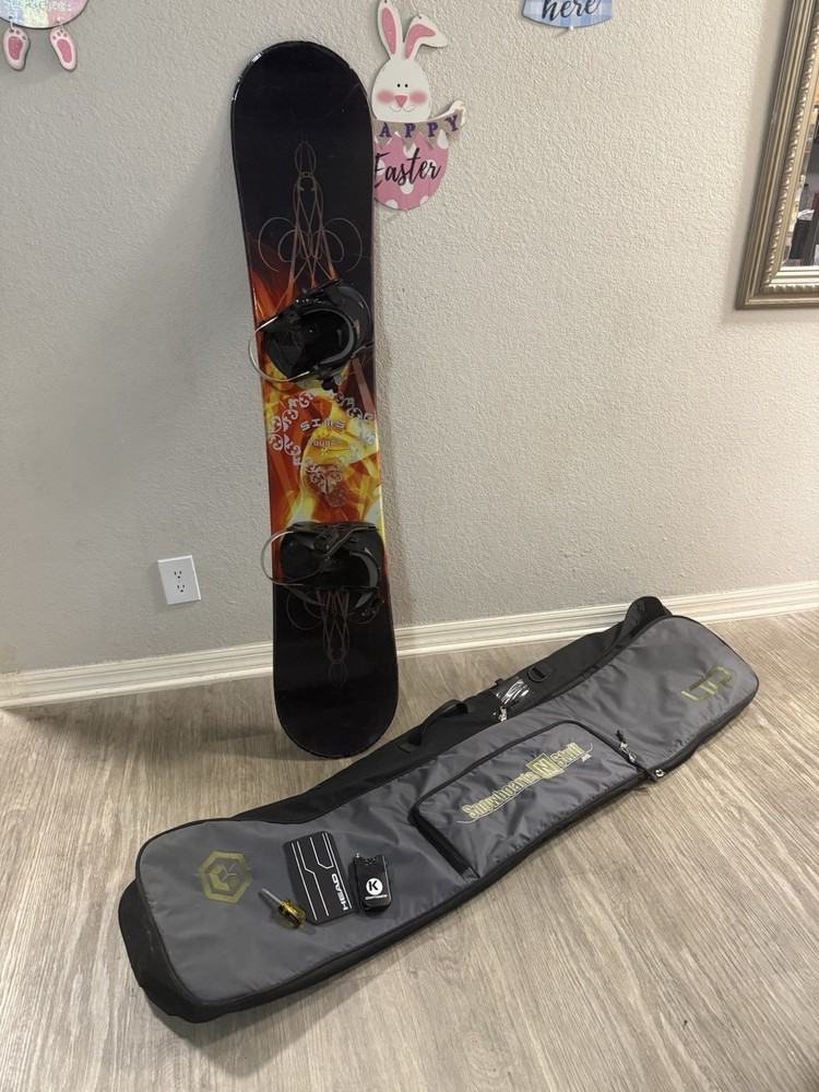 SIMS 148 cm Snowboard  with Head Bindings And LTD Bag