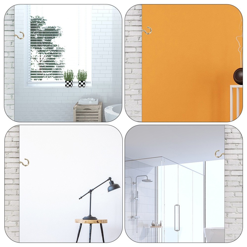 50 Pcs Screw Hooks Iron Heavy Duty Self Tapping Hanging Hooks