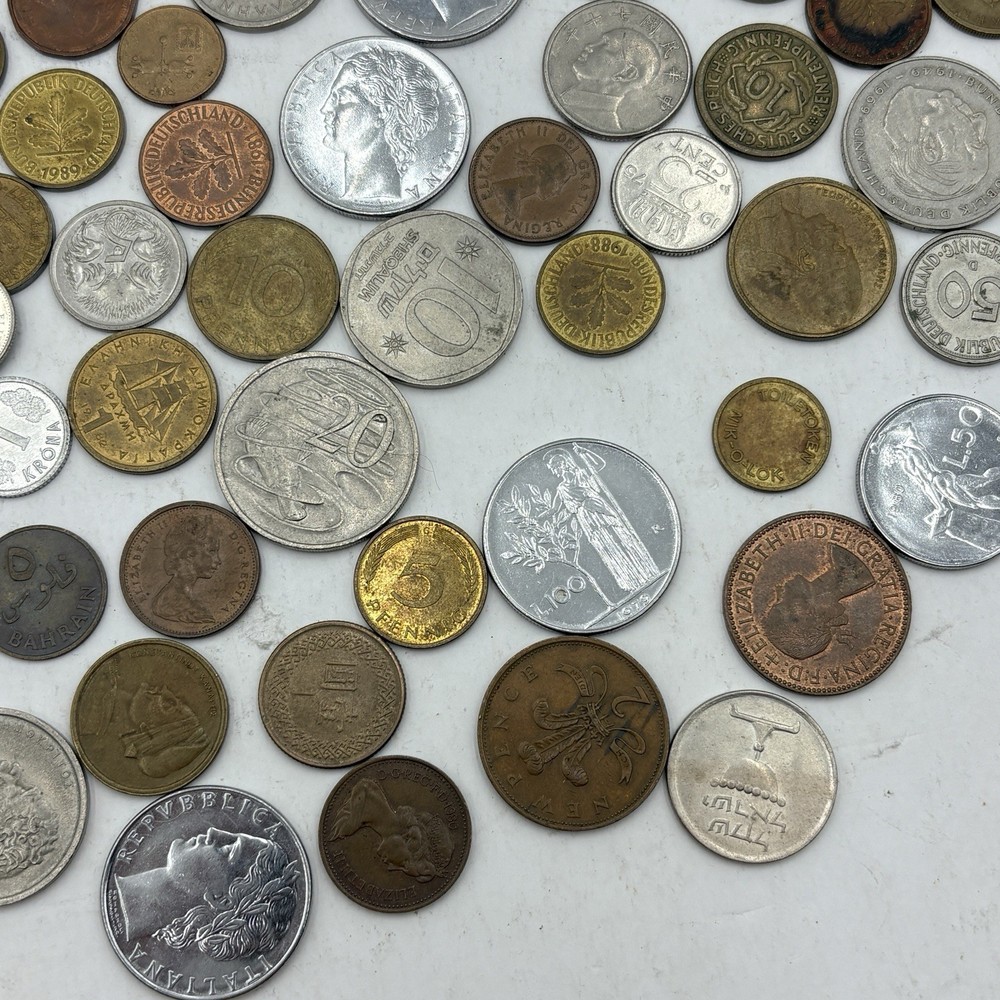 Foreign Coin Lot Mixed Coins Different Years and Multiple Countries