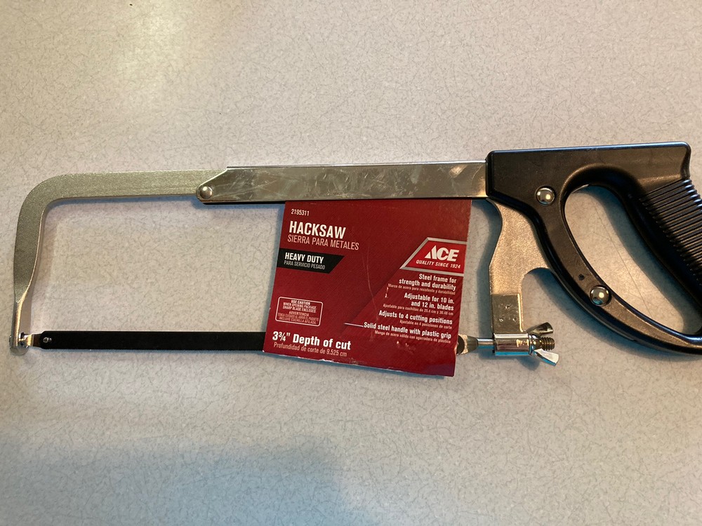 Ace hacksaw heavy duty 3 3/4” dept cut