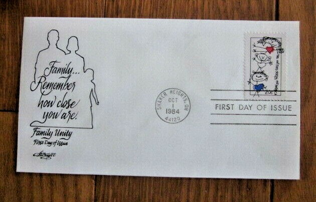 FAMILY UNITY #2104  1984 ARTMASTER  CACHET FDC VF UNADDRESSED
