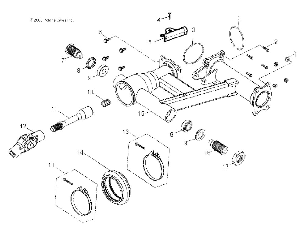 Polaris Joint Boot, for Specific ATV Models, Genuine OEM - 0452616