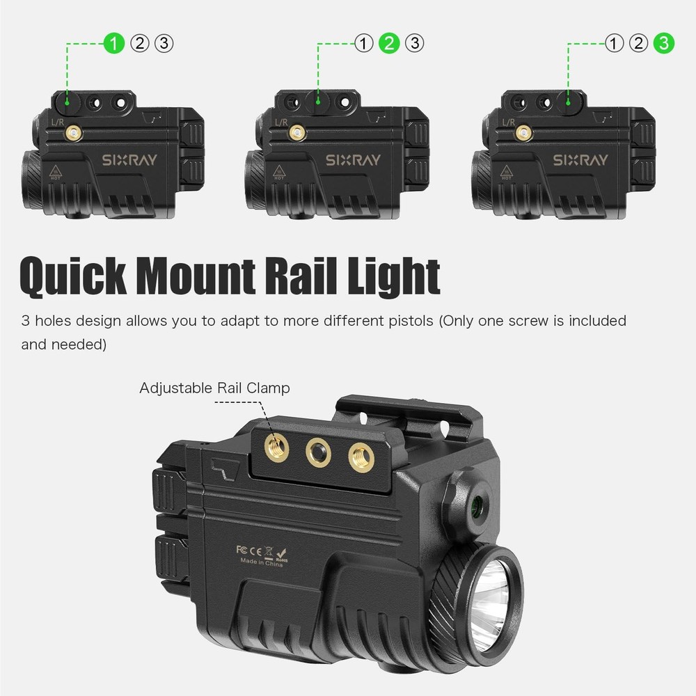 SIXRAY Blue Beam Laser and Flashlight Combo for Light