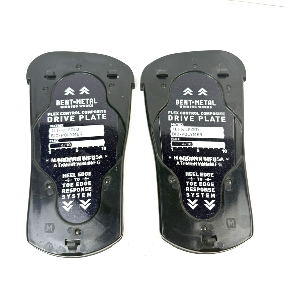 Bent Metal Snowboard Bindings Drive Plates Flex Control Composite Medium Black