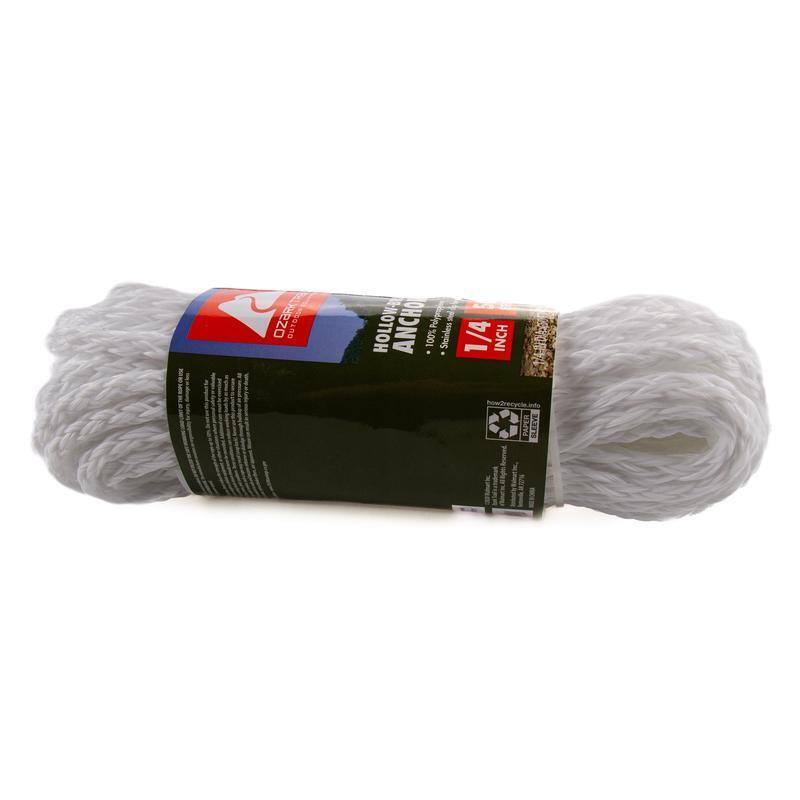 50ft Braided Polypropylene Anchor Line W/ Snap Hook Durable Rot-Resistant Rope