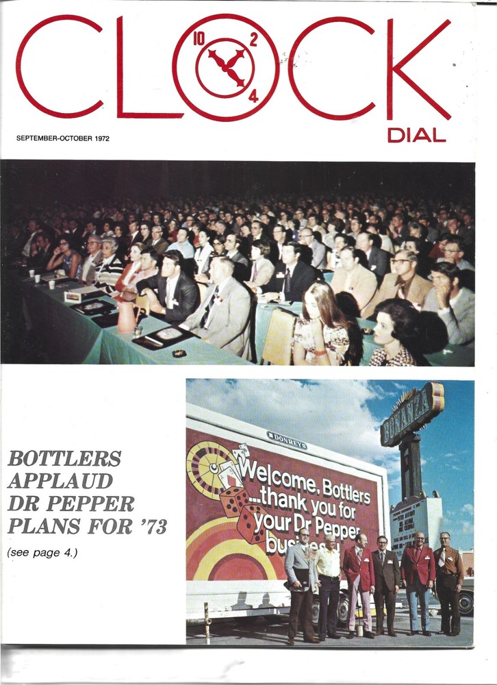 CLOCK DIAL SEPT.-OCT. 1972 DR. PEPPER COMPANY