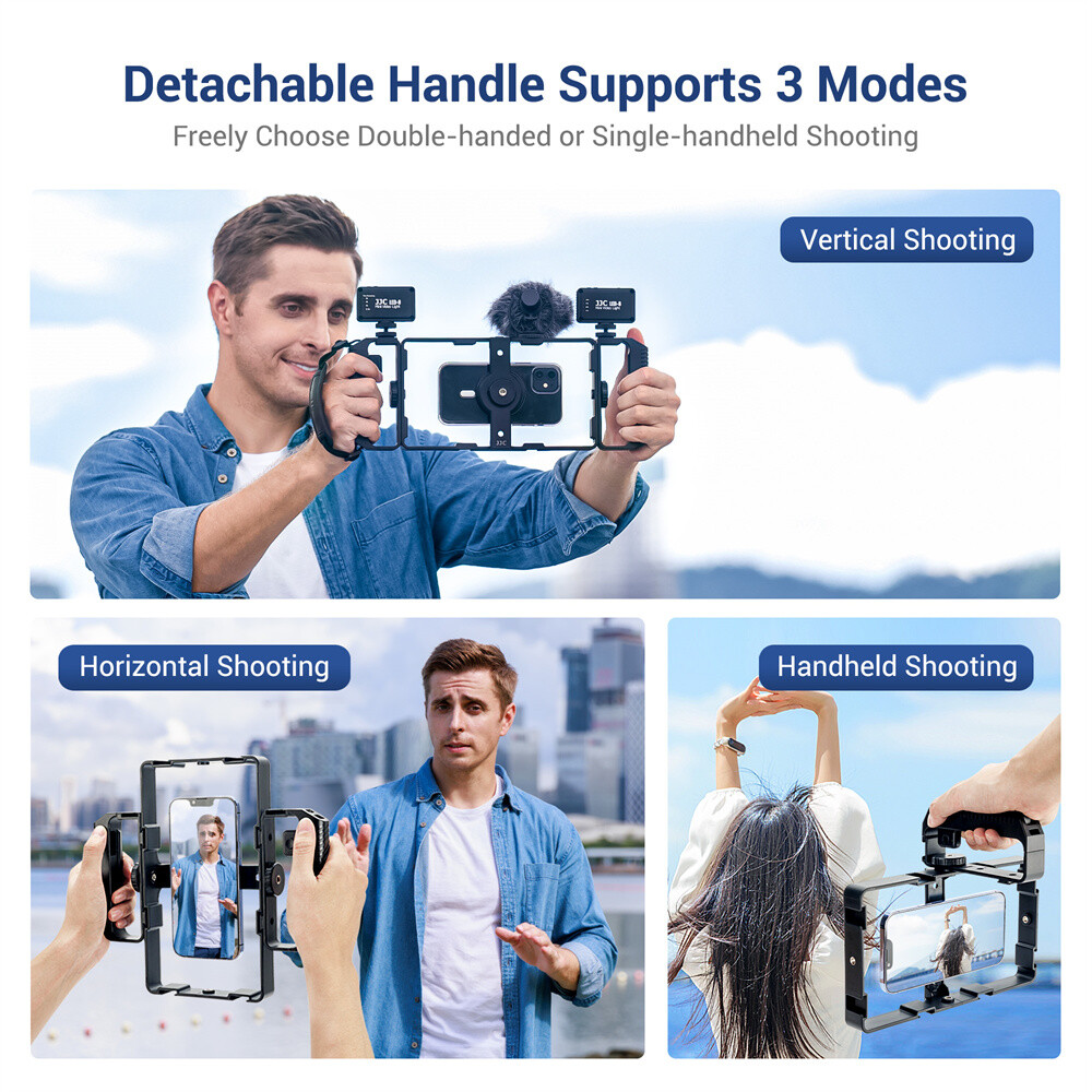 for iPhone 13 Magnetic Rig Stabilizer Vlogging Kit Video Camera + Remote Control