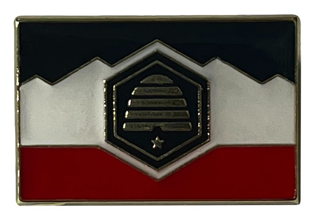 Utah 2022 Rectangle Motorcycle Hat Cap Lapel Pin