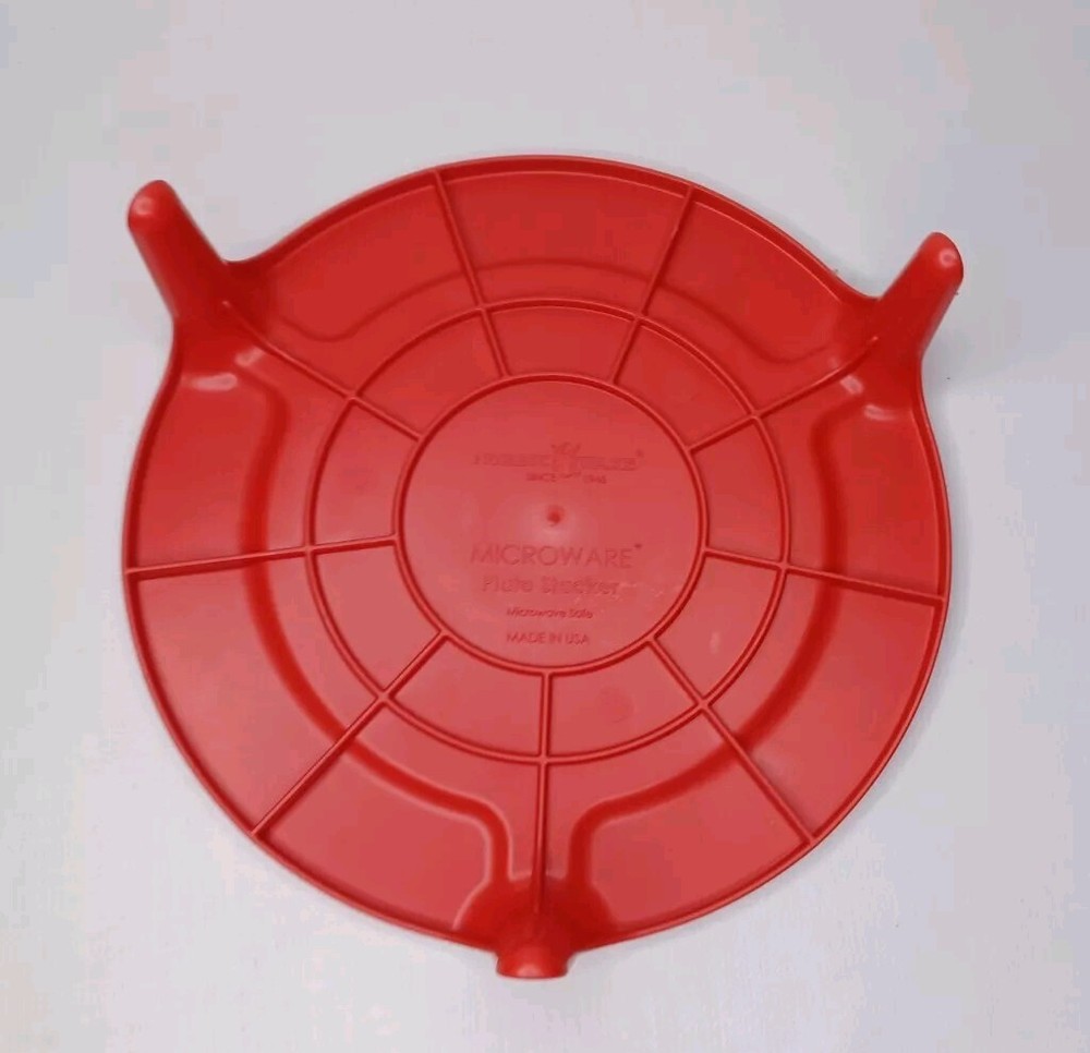 Nordic Ware Microwave Plate Stacker Two Plates At Once Red Plastic