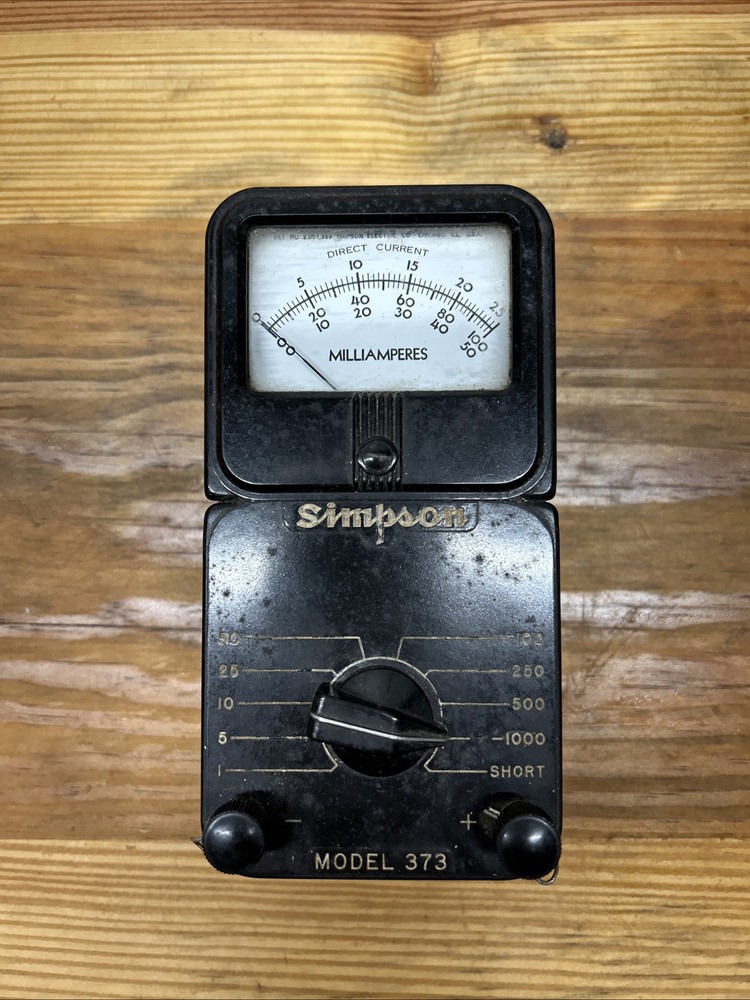Simpson 373 DC Milliamperes Multimeter Vintage-tested