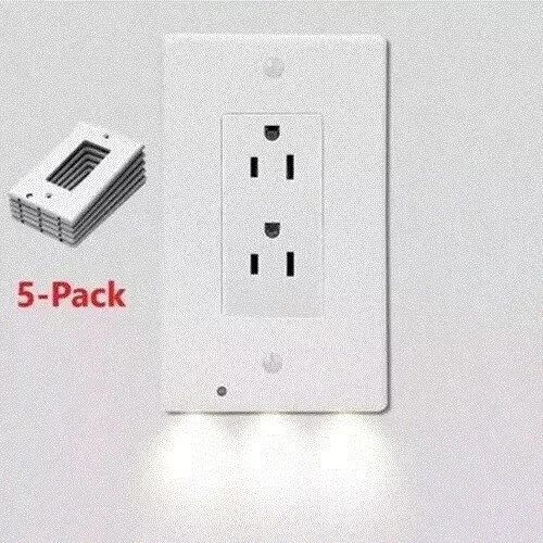 6 PACK WALL OUTLET LED PLATES