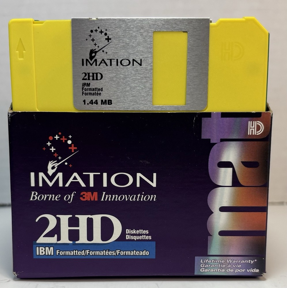 3M Imation 3.5" Floppy Disks Diskettes 25 Pack IBM Formatted 1.44MB