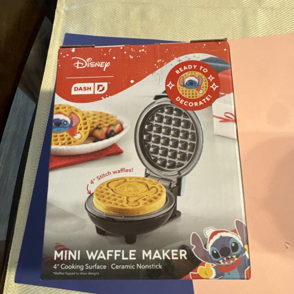 Disney Dash Stitch Santa Mini Waffle Maker