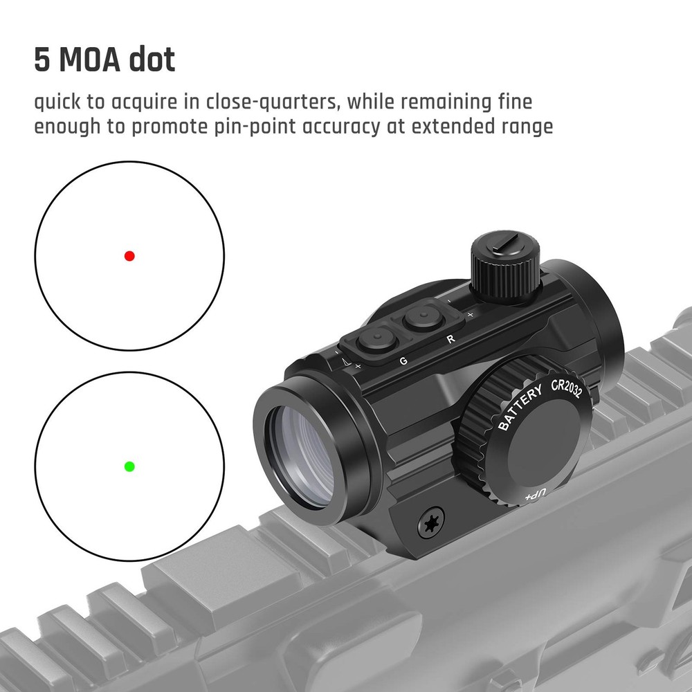 Feyachi RDS-36 1x22mm 5 MOA Red & Green Dot Sight & Scope