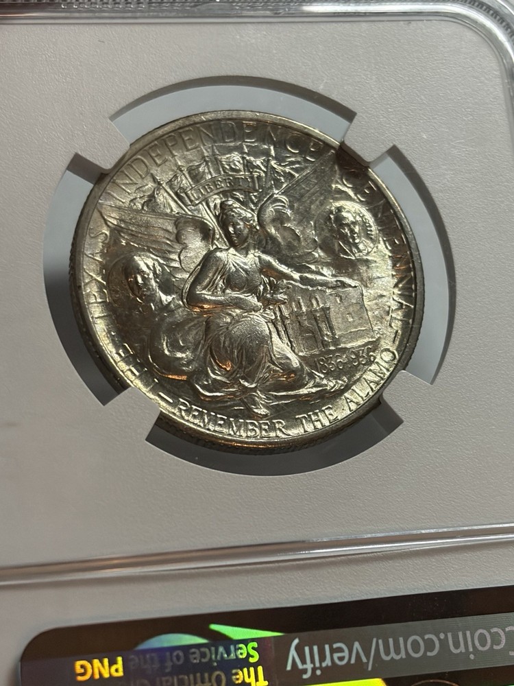 1934 TEXAS COMMEMORATIVE SILVER HALF DOLLAR NGC MS65