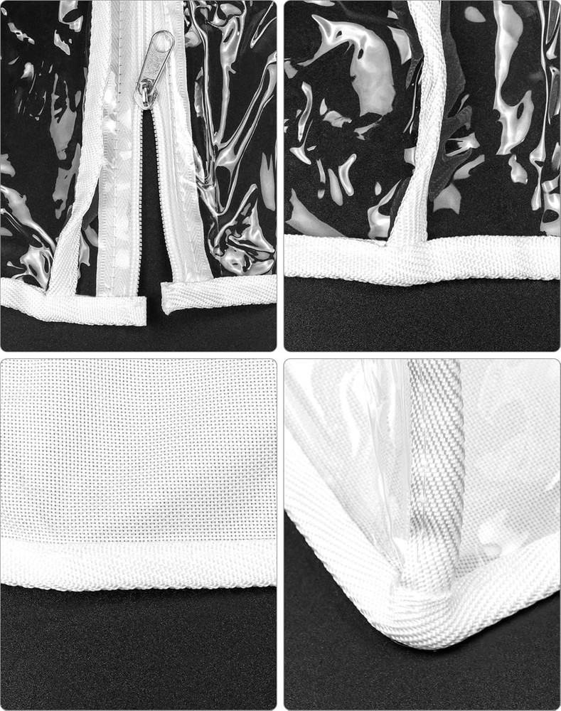 Clear Bun Pan Rack Cover With Zippers