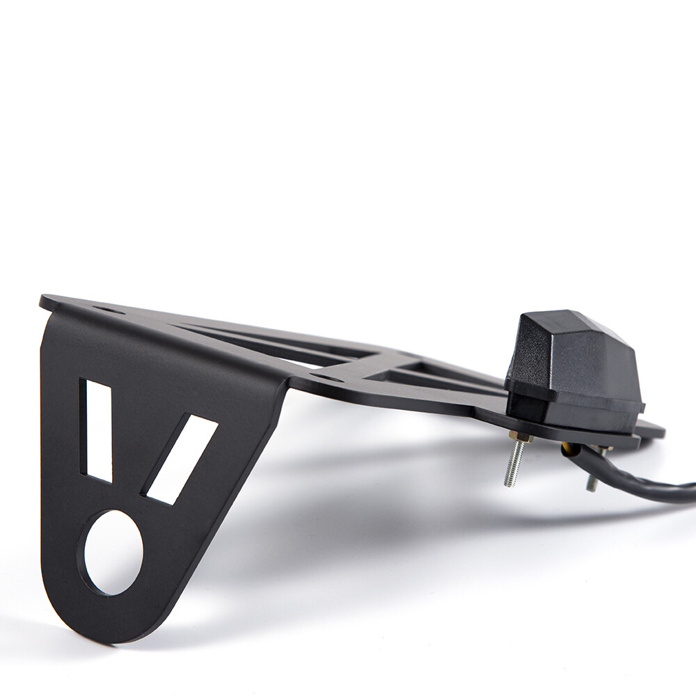 Motorcycle Side Mount License Plate Bracket Tail Light Holder For Harley Bobber