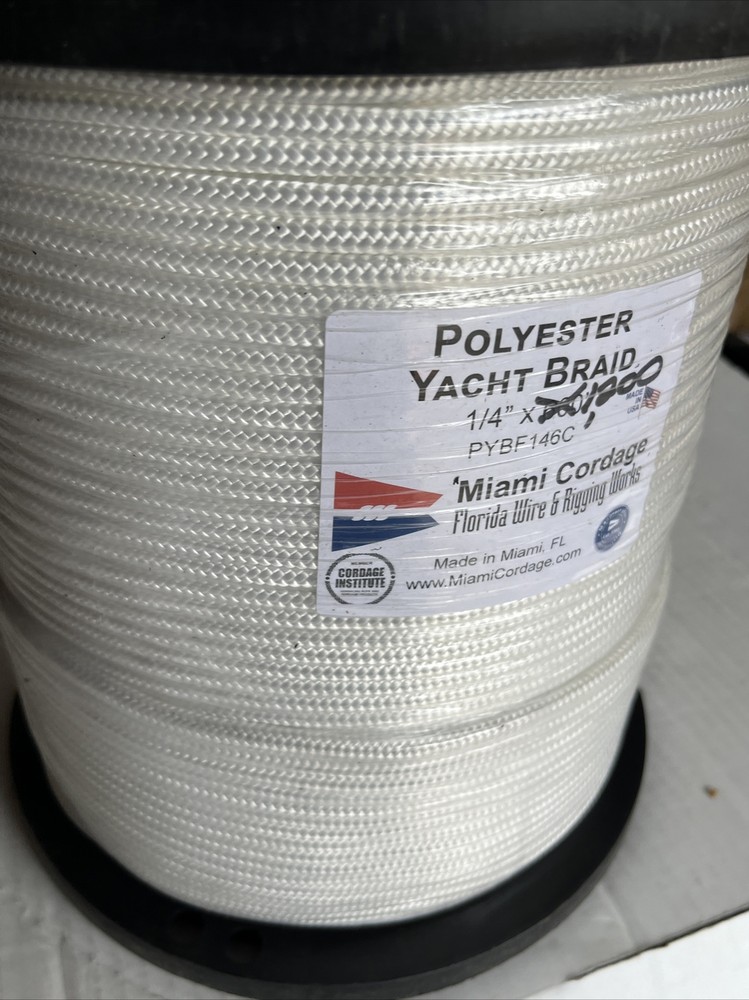 1/4 x 1,200 Ft Braid-Yacht Braid polyester rope