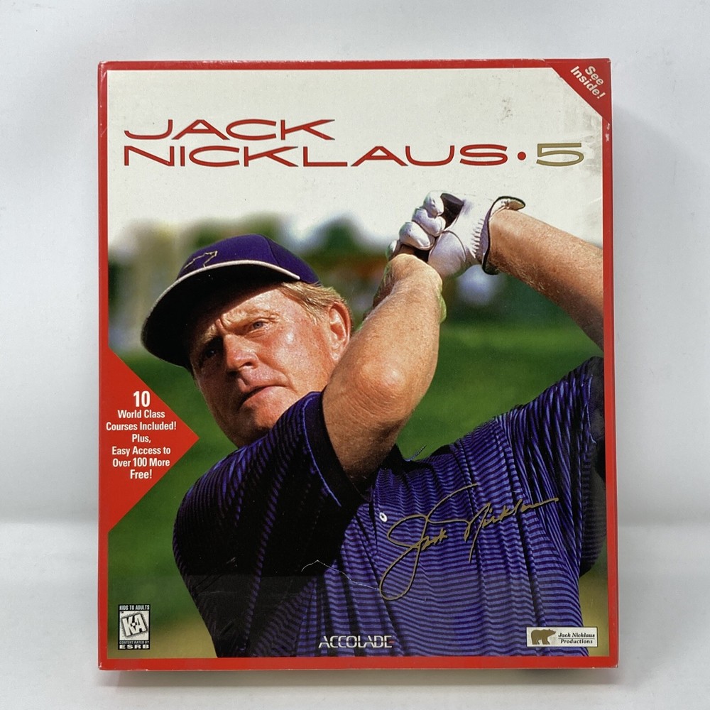 Jack Nicklaus 5 PC Game Windows 95 Big Box Sealed (B7)