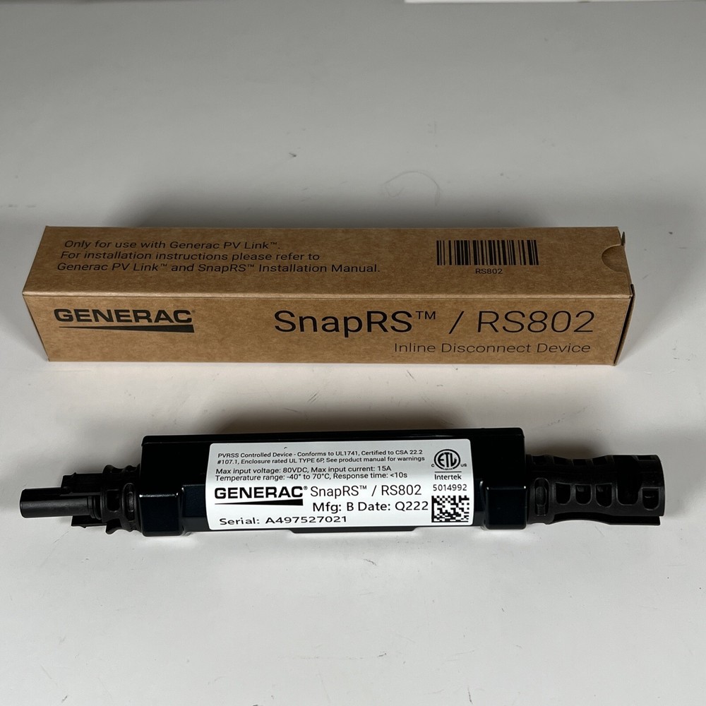 Generac SnapRS Inline Disconnect Device RS802