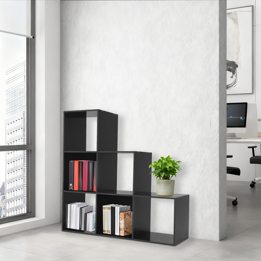 6-Cube Storage Organizer, Bookcase, Display Compartment, Open Back, Home Office
