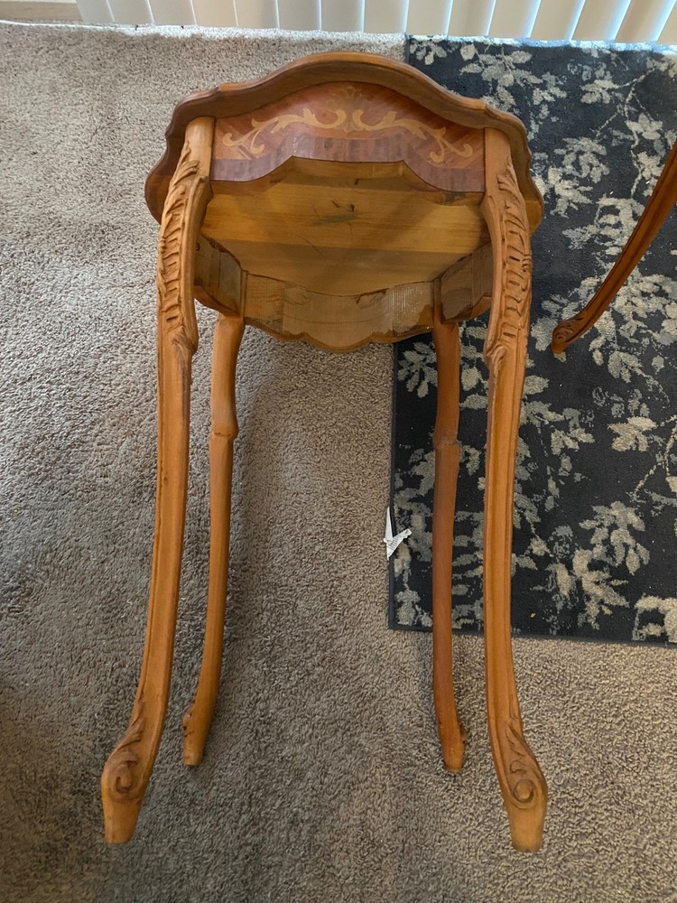 antique end tables pair