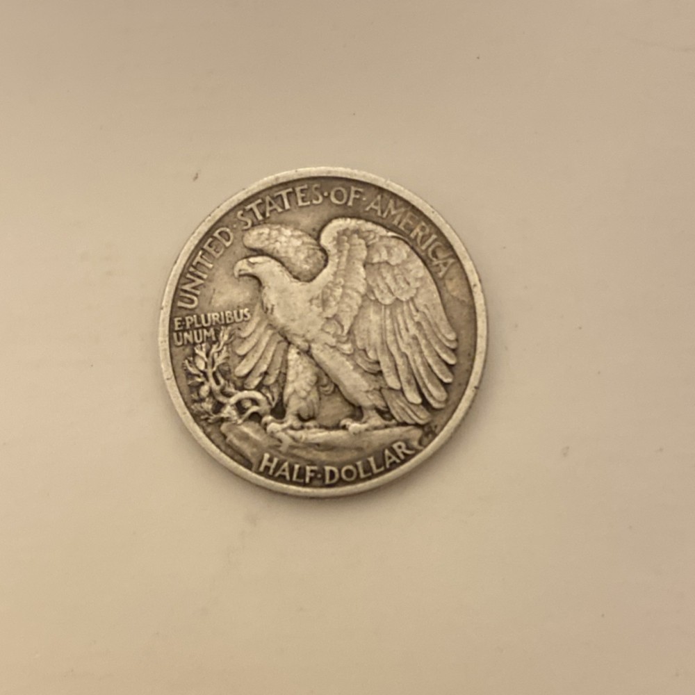 Liberty Walking Silver Half Dollar 50C Reverse Eagle Design