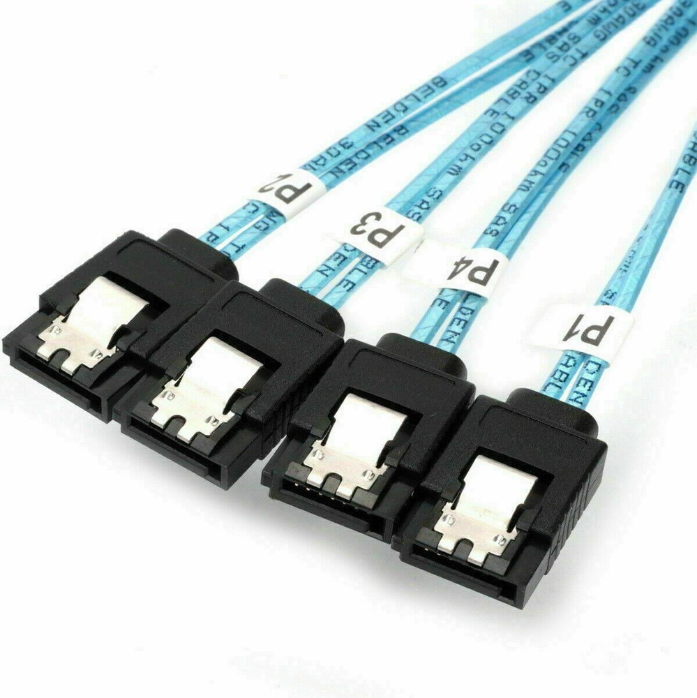 Mini SAS Cable Mini-SAS (SFF-8087) to SATA Forward Breakout Internal HBA RAID