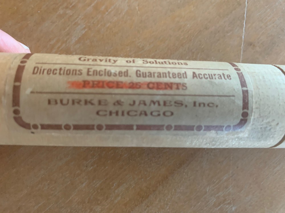 Photo Supplies Vintage Hydrometer No. 2