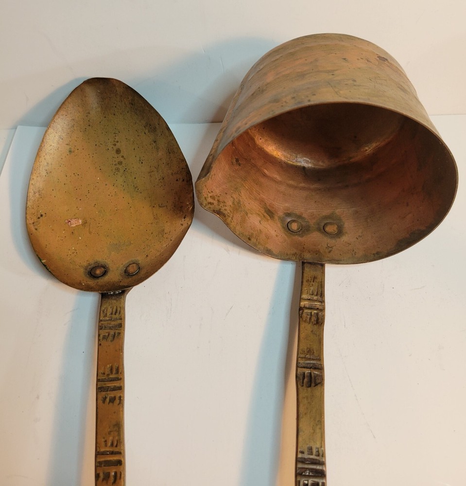 Copper Spoon & Dipper/Ladle with Long Handles