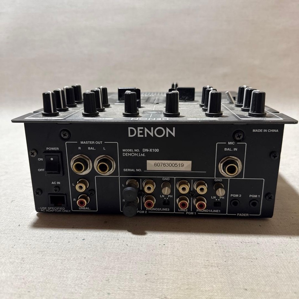 DENON DJ Mixer DN-X100 Model Line PHONO Input Output Tested