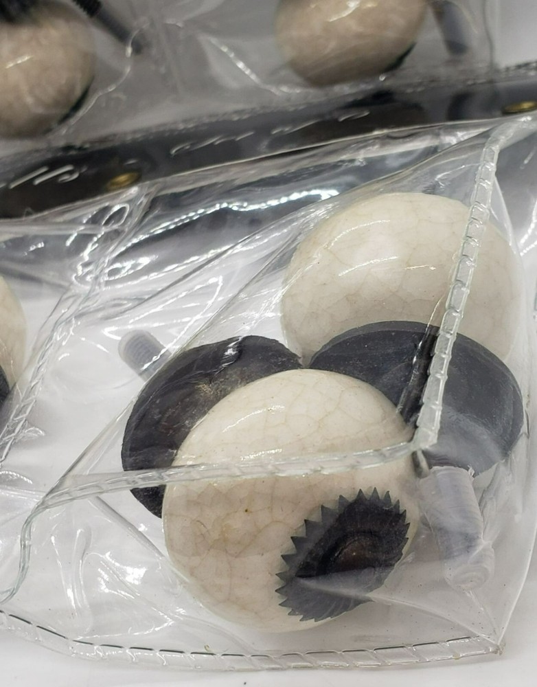 12 Drawer pulls Ceramic Porcelain Crackle Tradewinds Designer Collection