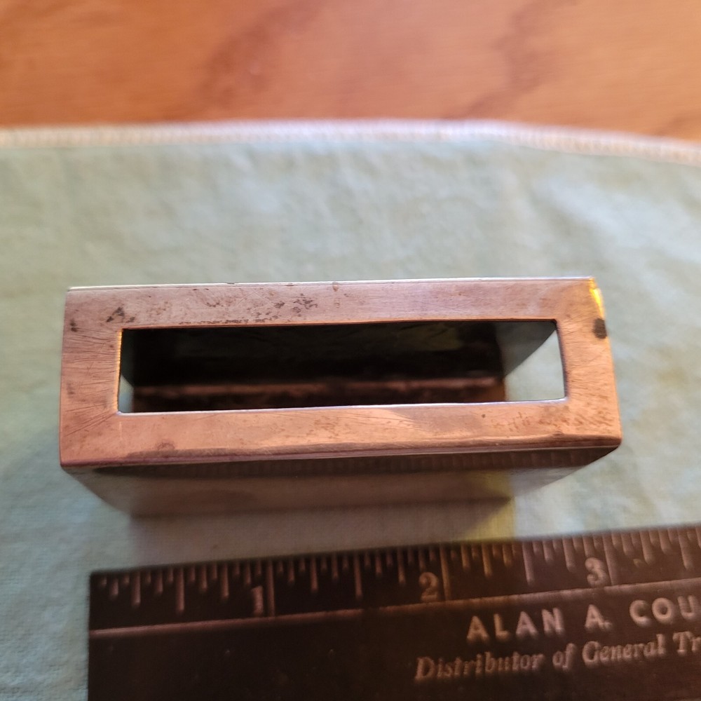 Engraved Sterling Hand Made Matchbox Cover