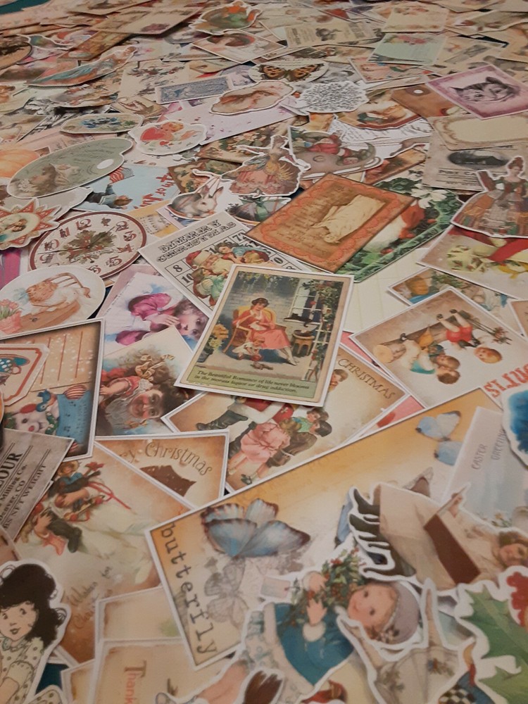 80 total pcs Vintage Different Themed Die Cuts Empherma Bundles junk journal