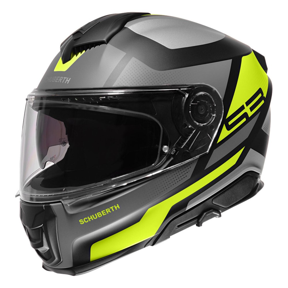 SCHUBERTH S3 DAYTONA FULL FACE HELMET BLACK GREY YELLOW