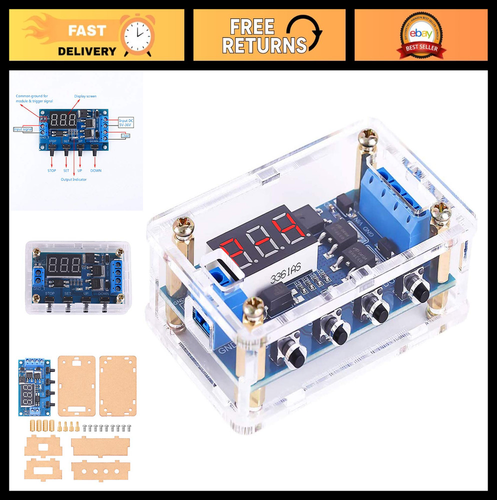 Adjustable Programmable Timer Delay Relay Module 5V-36V Digital Display Switch f