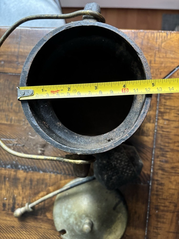 Antique Cast Iron Cape Code Smudge Pot Cauldron And Wand Firer Starter