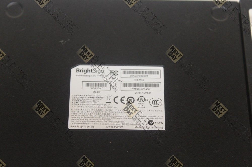 Brightsign, HD920A, Digital Signage Player Display Computer Dolby Decoder