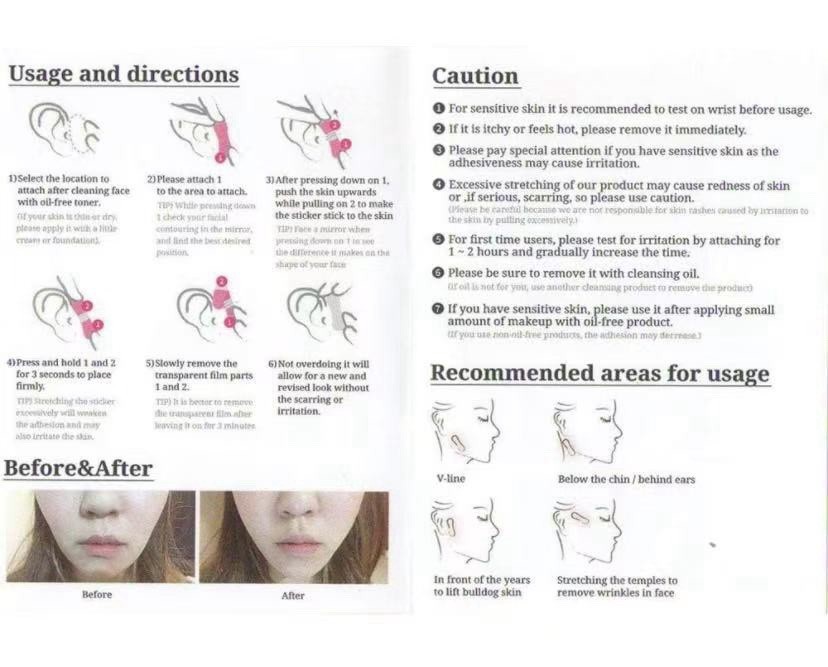 dodo label sticker Vshaped face stickers 40pcs