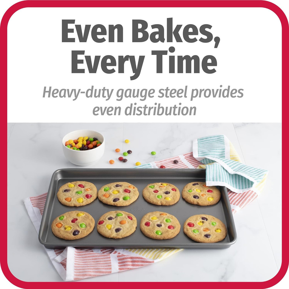 Everyday Nonstick Baking Sheet Set, 3 Pack Includes One Small, Medium & Large Pa