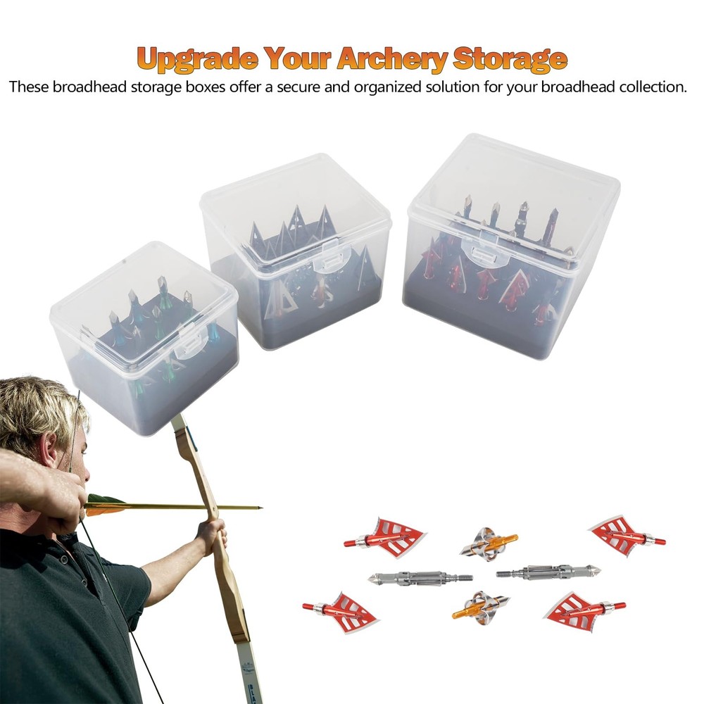 Smarkey Broadhead Box, Archery Storage Case, Arrow Head transparency